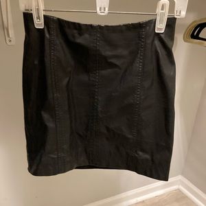 Free People black leather skirt size 2